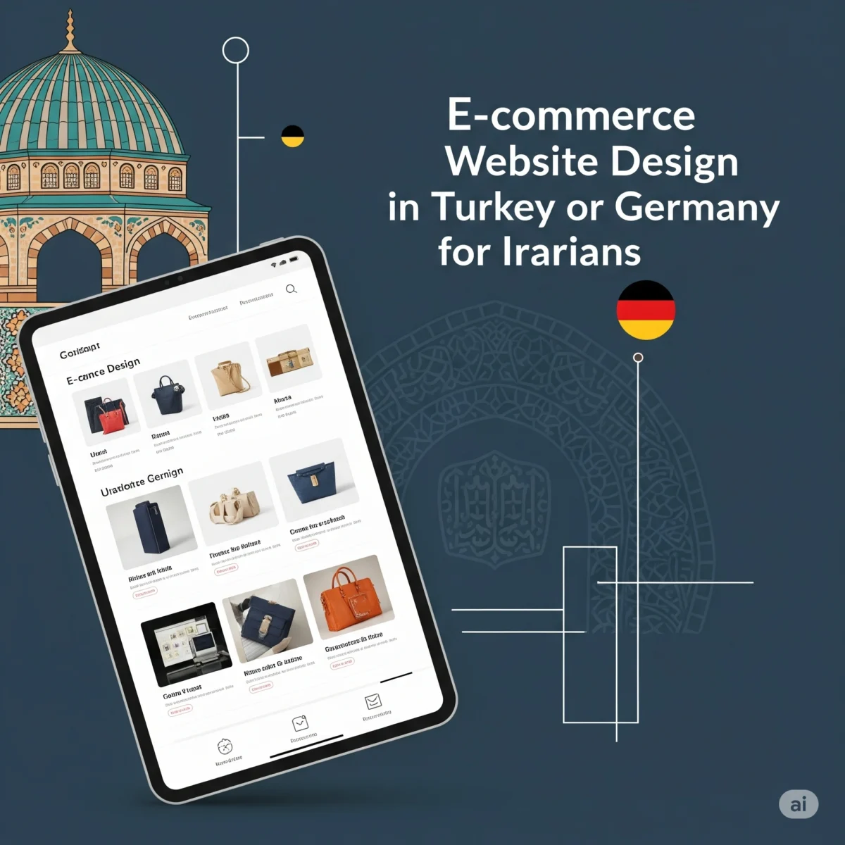 طراحی سایت فروشگاهی در ترکیه یا آلمان برای ایرانیان